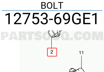 Suzuki 1275369GE1 BOLT