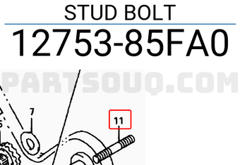 Suzuki 1275385FA0 STUD BOLT