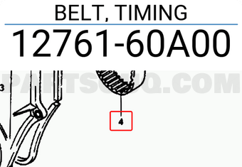 Suzuki 1276160A00 BELT, TIMING