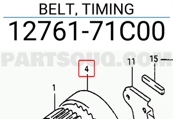 Suzuki 1276171C00 BELT, TIMING
