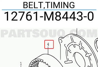 Suzuki 12761M84430 BELT,TIMING