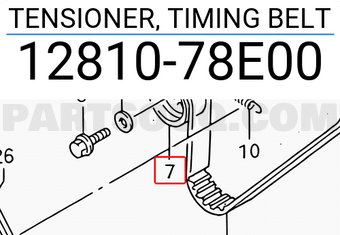Suzuki 1281078E00 TENSIONER, TIMING BELT