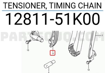 Suzuki 1281151K00 TENSIONER, TIMING CHAIN
