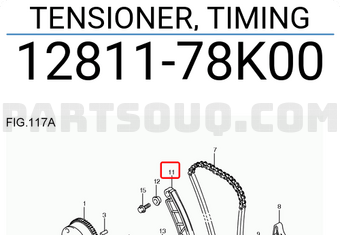 Suzuki 1281178K00 TENSIONER, TIMING