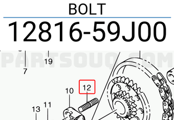 Suzuki 1281659J00 BOLT