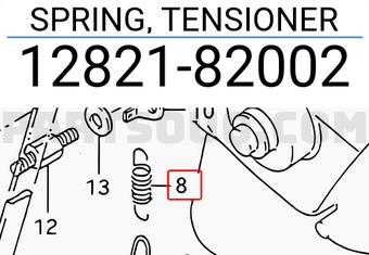 Suzuki 1282182002 SPRING, TENSIONER