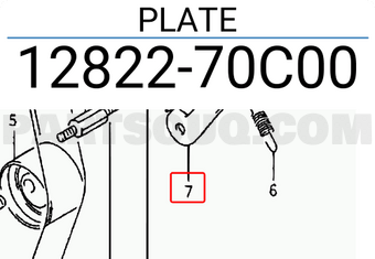 Suzuki 1282270C00 PLATE