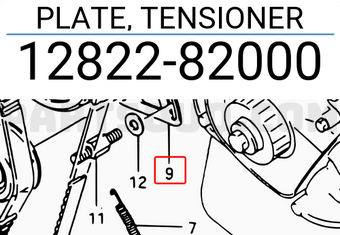 Suzuki 1282282000 PLATE, TENSIONER