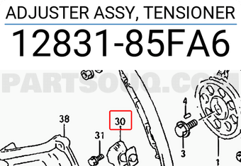 Suzuki 1283185FA6 ADJUSTER ASSY, TENSIONER