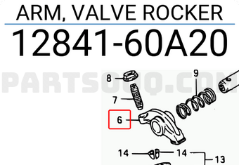 Suzuki 1284160A20 ARM, VALVE ROCKER