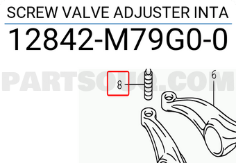 Suzuki 12842M79G00 SCREW VALVE ADJUSTER INTA