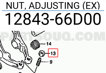 Suzuki 1284366D00 NUT, ADJUSTING (EX)