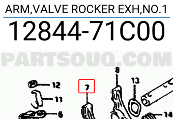 Suzuki 1284471C00 ARM,VALVE ROCKER EXH,NO.1
