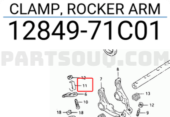 Suzuki 1284971C01 CLAMP, ROCKER ARM