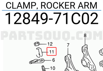 Suzuki 1284971C02 CLAMP, ROCKER ARM