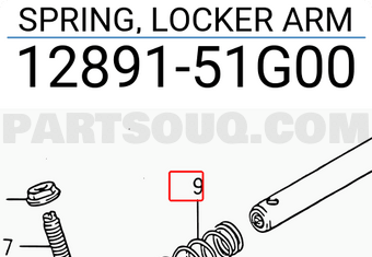 Suzuki 1289151G00 SPRING, LOCKER ARM