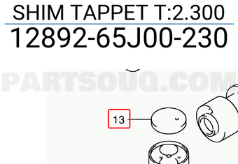 Suzuki 1289265J00230 SHIM TAPPET T:2.300