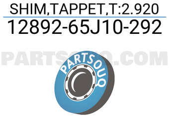 Suzuki 1289265J10292 SHIM,TAPPET,T:2.920