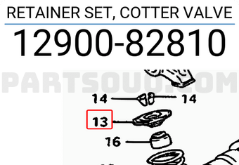 Suzuki 1290082810 RETAINER SET, COTTER VALVE