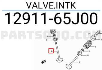Suzuki 1291165J00 VALVE,INTK