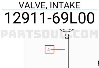 Suzuki 1291169L00 VALVE, INTAKE