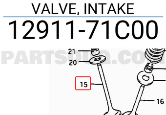 Suzuki 1291171C00 VALVE, INTAKE
