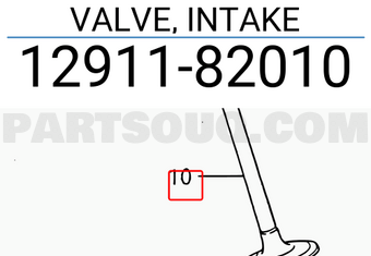 Suzuki 1291182010 VALVE, INTAKE