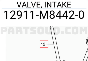 Suzuki 12911M84420 VALVE, INTAKE