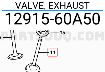 Suzuki 1291560A50 VALVE, EXHAUST