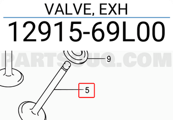 Suzuki 1291569L00 VALVE, EXH
