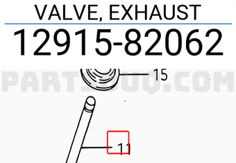 Suzuki 1291582062 VALVE, EXHAUST