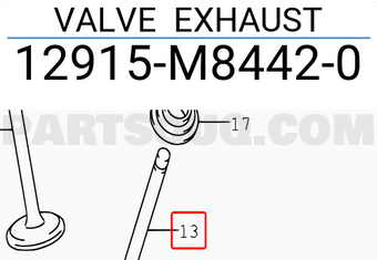 Suzuki 12915M84420 VALVE EXHAUST