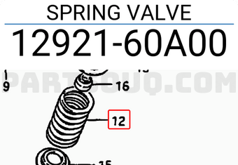 Suzuki 1292160A00 SPRING VALVE