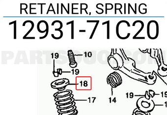 Suzuki 1293171C20 RETAINER, SPRING