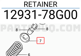 Suzuki 1293178G00 RETAINER