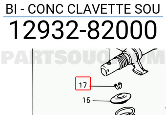 Suzuki 1293282000 BI - CONC CLAVETTE SOU