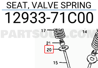 Suzuki 1293371C00 SEAT, VALVE SPRING