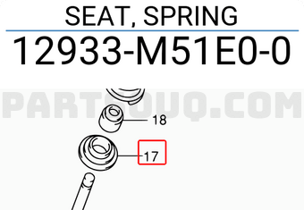 Suzuki 12933M51E00 SEAT, SPRING