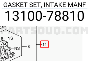 Suzuki 1310078810 GASKET SET, INTAKE MANF