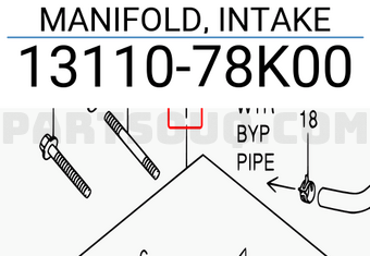 Suzuki 1311078K00 MANIFOLD, INTAKE