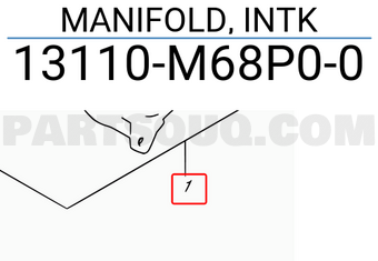 Suzuki 13110M68P00 MANIFOLD, INTK