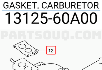 Suzuki 1312560A00 GASKET, CARBURETOR