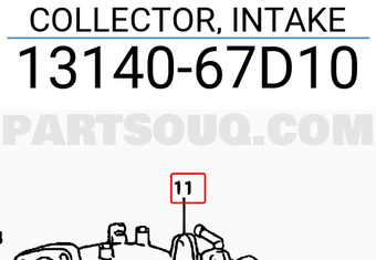 Suzuki 1314067D10 COLLECTOR, INTAKE