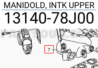 Suzuki 1314078J00 MANIDOLD, INTK UPPER