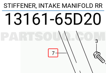 Suzuki 1316165D20 STIFFENER, INTAKE MANIFOLD RR