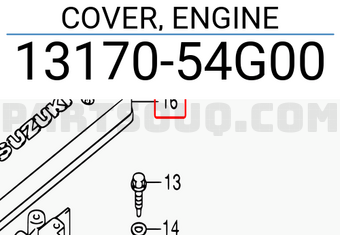 Suzuki 1317054G00 COVER, ENGINE