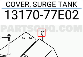 Suzuki 1317077E02 COVER, SURGE TANK