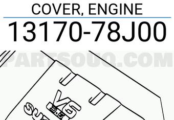 Suzuki 1317078J00 COVER, ENGINE