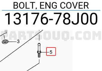 Suzuki 1317678J00 BOLT, ENG COVER