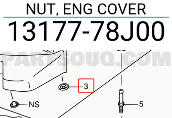 Suzuki 1317778J00 NUT, ENG COVER